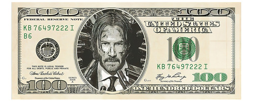 Poster De 100 Dolares De John Wick