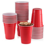 Copo Americano 400ml Vermelho Red Cup Beer Pong - 25 Unid