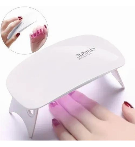 Lámpara Secadora De Uñas Uv Led Portatilkit Básico De Uñas Color Blanco