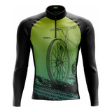 Camisa De Ciclismo Masculina Manga Longa Proteção Uv Pedal