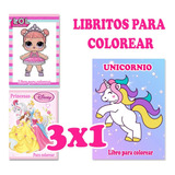 Kit Librito Para Pintar E Imprimir En Casa Unicornio + 3x1 