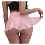 Calças Femininas Pole Dance Shorts Com Babados