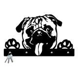 Porta Chaves Decorativo Amo Pug - New Decor - Dog 012