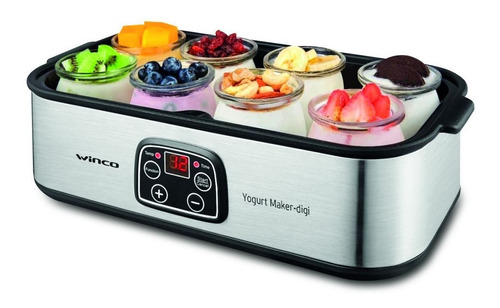 Winco W632 Yogurt Maker Digit 8 Porciones Timer Digital