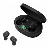 Mini Auriculares Stereo Bluetooth Inalámbricos Inear Display Color Negro