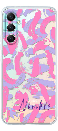 Funda Para Galaxy Pintura Manchas Para Mujer  Con Tu Nombre