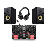 Pack Dj Controlador Hercules Inpulse 200 + Bafles 130w Auris