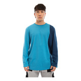 Polera Hombre Manga Larga Cac1ke Pure Wade Ride Azul