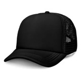 Gorra Trucker Negra Lisa Regulable Importada Premium 