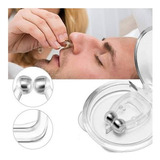 Antirronquido Nasal Clip Magnetico Silicona Apnea Del Sueño 