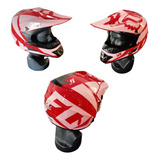 Casco Tipo Cross  Sertificado ( Talla Xl Rosa Y Rojo )