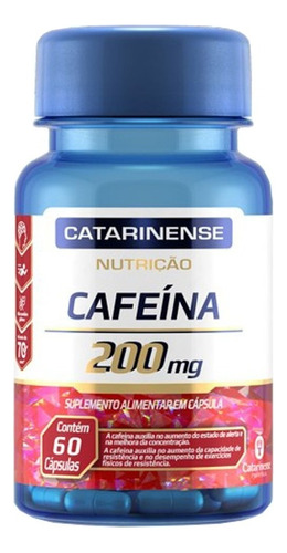  Cafeína 200mg 60 Caps - Catarinense