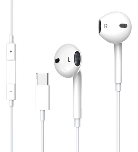 Fone De Ouvido Earpods Com Conector Usb-c Som Alta Qualidade