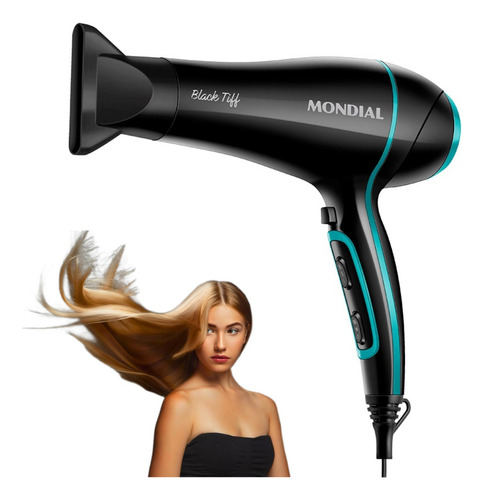 Secador De Cabelos110v Mondial Black Tiff 2000w Potente