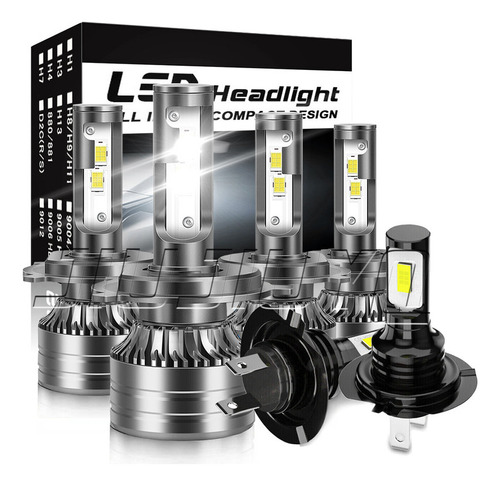 Kit De Faros Led H4 H7 Para 1995-2001 Volksvawen Derby