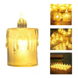 Pack 24 Velas A Pila De Led Con Efecto Llama Mediana 6,5cm