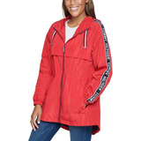 Jaqueta Tommy Capuz Feminina Windbreaker Capuz Importada