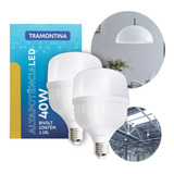 Kit 2 Lâmpadas Led Alta Potência 40w 6500k Bivolt Tramontina