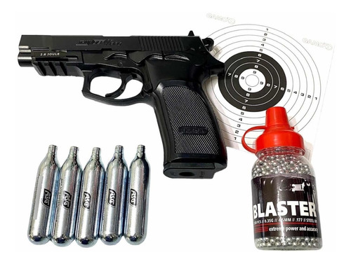 Pistola Asg Bersa Thunder 9 Pro De Co2 + Balines+ Garrafitas