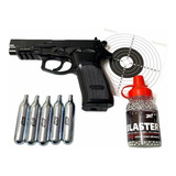 Pistola Asg Bersa Thunder 9 Pro De Co2 + Balines+ Garrafitas