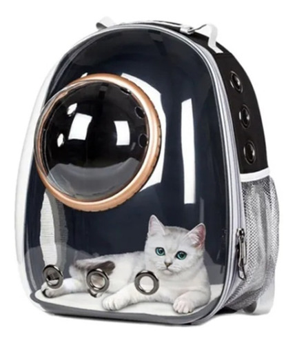 Morral Astropet Burbuja Transparente Mascotas Gatos Perros