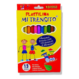 Caja De Plastilina Escolar Mi Trencito Larga X 13 Barras