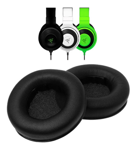 Espuma Almofada Esponja - 1 Par - 90mm Fone Razer Kraken