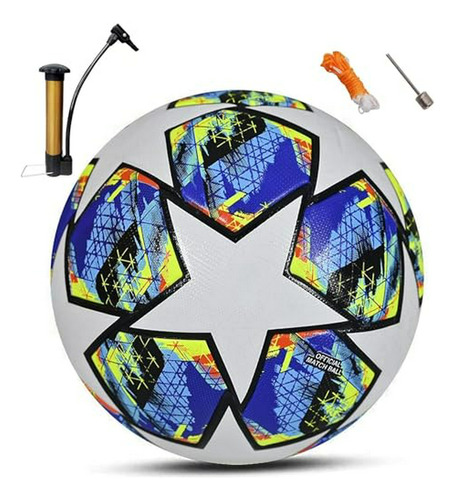 Balón De Fútbol Wernokle Champions League, Tamaño 5, Cuero P