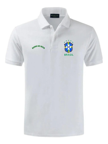Camiseta Brasil Gola Polo Camisa Copa Do Mundo Seleção  