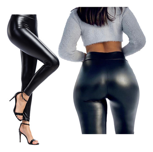 Leggings Vinil Sexy Moda Pantalon Leggins Vinipiel Cuero