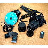 Nikon D5100+kit (lente+conversor+control+3 Baterias+etc)
