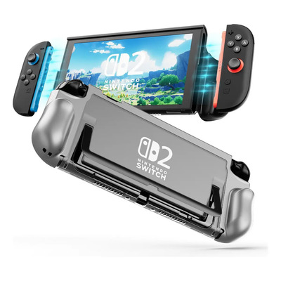 Funda Ergonomica Switch 2 Con Case Protector Gris | Meses sin interés