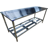 Mesa Inox Industrial Nortinox 130cm X 70cm X 90cm