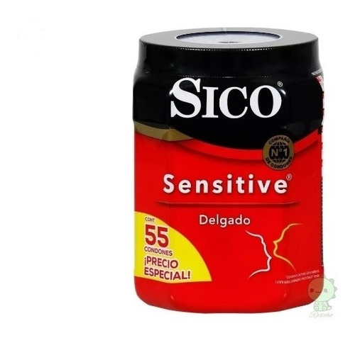 Condones Sico Sensitive Delgado 55 Pzas Preservativo