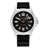 Reloj Hombre Tommy Hilfiger 1710539 Of Local Belgrano Color Del Fondo Negro Color De La Malla Negro Color Del Bisel Plateado