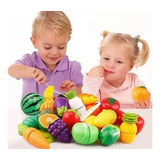 Kit Brinquedo Frutas De Cortar Infantil 12 Pcs Comidinhas 12