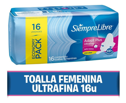 Toallas Femeninas Siempre Libre® Adapt Plus Ultrafinas X 16