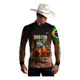 Camisa Country Agro Brk Rodeio Bareback Com Uv50+