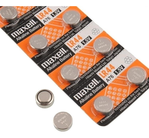 Pack 10 Pilas Maxell Lr44 Ag13 A76 1.5v 