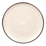 6 Platos Postre Porcelana Coupe 21 Cm Restaurante Mayoreo Color Beige Coup