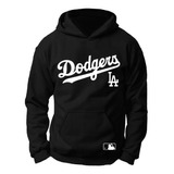 Sudadera Dodgers De Los Angeles Logo Blanco Hoodie Unisex