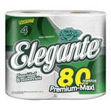 Papel Higienico Elegante 80 Metros 40 Rollos Blanco Premium