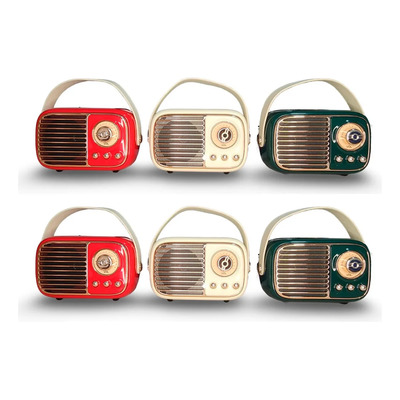 Bocina Retro Portátil Vintage Bluetooth Radio Fm 5w 6 Piezas | Meses sin interés