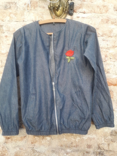 Campera Jean Bordada Nena Talle 14