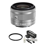 Canon Ef-m 15-45mm F/3.5-6.3 Is Stm Lente With Uv Filter Kit