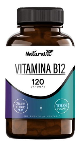 Vitamina B12 Vegana 12 Mcg  120 Cápsulas