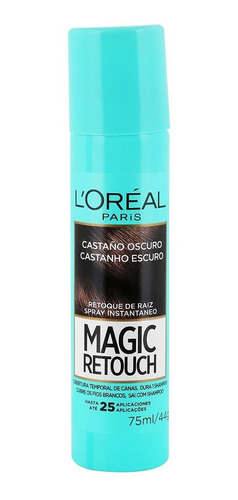 Loreal Magic Retouch Spray X 75ml Tinte Castaño Oscuro