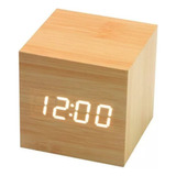 Reloj Digital Estilo Madera Despertador Termómetro Alarma