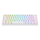 Teclado Gamer Redragon Fizz K617 Qwerty Português Brasil Cor Branco Com Luz Rgb