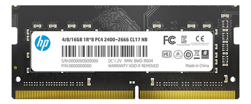 Memoria Ram Hp S1 8gb Ddr4 2666mhz Sodimm 7eh98aa Non-ecc